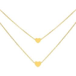 Makone Heart Necklace Gold 18k Layered Choker Necklace Gift for Women Girls Necklace Adjustable Layering Jewelry Set