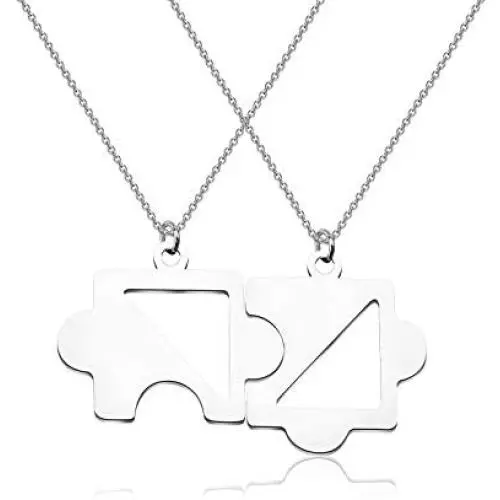 KUIYAI Best Friend Puzzle Piece Necklace 2 Pair of Jigsaw Puzzle Piece Necklace Set Couple BFF Friendship Pendant Jewelry Siblings Gift KUIYAI Best Friend Puzzle Piece Necklace 2 Pair of Jigsaw Puzzle Piece Necklace Set Couple BFF Friendship Pendant Jewelry Siblings Gift