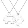 KUIYAI Best Friend Puzzle Piece Necklace 2 Pair of Jigsaw Puzzle Piece Necklace Set Couple BFF Friendship Pendant Jewelry Siblings Gift KUIYAI Best Friend Puzzle Piece Necklace 2 Pair of Jigsaw Puzzle Piece Necklace Set Couple BFF Friendship Pendant Jewelry Siblings Gift