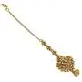 MUCH-MORE Sleek Design Gold Plated Maang Tikka for Girls & Kids & Women (MT-2228)