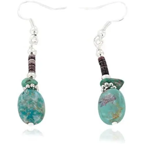 $120 Retail Tag Authentic Made by Charlene Little Navajo Silver Hooks Dangle Natural Turquoise Native American Earrings $120 Retail Tag Authentic Made by Charlene Little Navajo Silver Hooks Dangle Natural Turquoise Native American Earrings