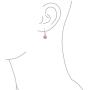 Spiritual Protection Round White Pink Blue Nazar Evil Eye Leverback Drop Earrings For Women Teen Murano Glass 925 Sterling Silver Made In Turkey
