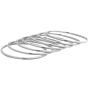 Edforce Stainless Steel Glossy Thin Round Bangle Bracelet Set for Women, Set of 7