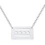 Rosa Vila Chicago Flag Pendant Necklace, Illinois State Necklace, Minimalist Chicago Gift For Women, Ideal As Chicago Gifts, Chicago Cubs Jewelry, And Minimalist Jewelry For Women