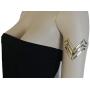 TFJ Women Fashion Jewelry Gold Metal High Upper Arm Cuff Bracelet Bling Wonder Costume Style