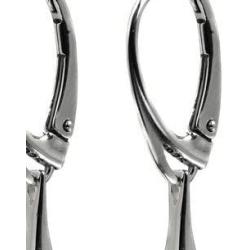 Black Cherry Amber Silver 925 Leverback Contemporary Earrings