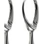 Black Cherry Amber Silver 925 Leverback Contemporary Earrings