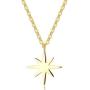 DELLA MODA Dainty Little North Star CZ Gold Necklace | 18k Gold Plated Hypoallergenic Brass