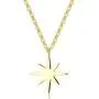DELLA MODA Dainty Little North Star CZ Gold Necklace | 18k Gold Plated Hypoallergenic Brass