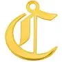 WIN JEWELRY 14K Authentic Gold Old English Inital Pendant WIN JEWELRY 14K Authentic Gold Old English Inital Pendant