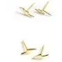 2 Pcs/Set Lightning Bolt Thunder Button Stud Tiny Post Earrings for Women Girl Men Unisex Jewelry Dainty Minimalist Simple Gold Plated Flash Piercing Punk 2 Pcs/Set Lightning Bolt Thunder Button Stud Tiny Post Earrings for Women Girl Men Unisex Jewelry Dainty Minimalist Simple Gold Plated Flash Piercing Punk