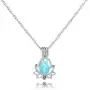 3 Colors Glow in The Dark Necklace Steampunk Hollow Pendant with Chain for Women (Lotus)
