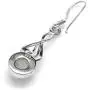 Silvershake Natural Moonstone White Gold Plated 925 Sterling Silver Victorian Swirl Style Dangle Hook Earrings Silvershake Natural Moonstone White Gold Plated 925 Sterling Silver Victorian Swirl Style Dangle Hook Earrings