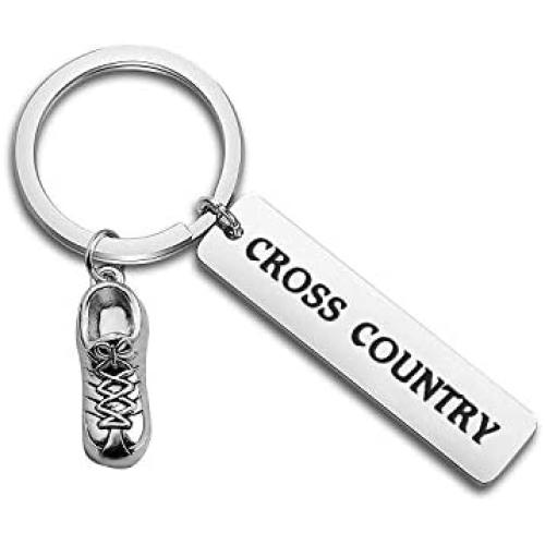 SEIRAA Sole Sister Keychain Running Jewelry Runners Gift Run Shoe Charm Key Chain Inspirational Runner Marathon Gift