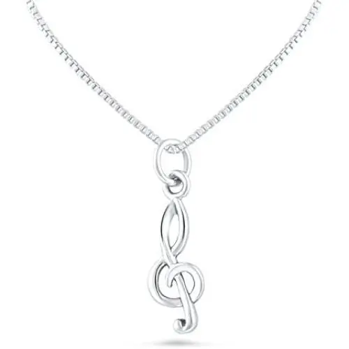 Sterling Silver Treble Clef Music Note Necklace Sterling Silver Treble Clef Music Note Necklace