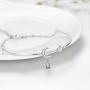 AOBOCO Sterling Silver Moon & Star Bangle Bracelet Embellished with Crystals from Austria, Fine Anniversary Birthday Jewelry Gifts for Women
