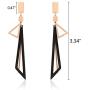 uPrimor Titanium Steel Medium Long Drop Dangle Earrings
