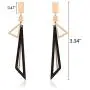 uPrimor Titanium Steel Medium Long Drop Dangle Earrings