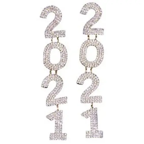 Letters 2021 Long Drop Earrings Bling Iced Out Crystal Letter Earings Personality 2021 Rhinestone Dangle Earrings for Women Girl Wedding Jewelry