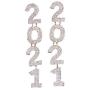 Letters 2021 Long Drop Earrings Bling Iced Out Crystal Letter Earings Personality 2021 Rhinestone Dangle Earrings for Women Girl Wedding Jewelry