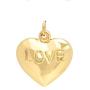 Pori Jewelers 14K Solid Yellow Gold Heart Charm Pendants- Multiple Styles Available
