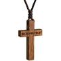 Wooden Cross Necklace for Men Women Children Kids – Natural Wooden Cross Pendant Necklace - Walnut Wood Small Cross Necklace