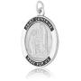 Saint Catherine of Siena Round Shape Pendant in 925 Sterling Silver