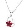 14k/18k White/Yellow/Rose Gold Heart Shape Ruby Pendant Jewelry Gifts for Women and Girls from Dishis Designer Jewellery