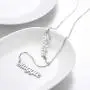 U7 Personalized Name Necklace for Mother or Couple 18K Gold Plated Script Nameplate Jewelry Custom Any Name/Birth Year Pendant Choker for for Women Teen Girls, Length 16 Inch