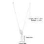Aukmla Boho Lariat Necklace Silver Leaf Pendant Necklaces Chain Jewelry for women and Girls