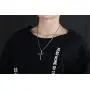 Lary Jewelry Nail Cross Stainless Steel Pendants Christian Necklace 23'' Rolo Chain, 3 Colors Lary Jewelry Nail Cross Stainless Steel Pendants Christian Necklace 23'' Rolo Chain, 3 Colors