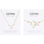 Gemini Zodiac Necklace and Bracelet, Astrology Jewelry Sets for Women