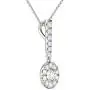 Vaarya 14K White Gold Diamond Halo Stick Pendant Necklace (1/2 Ct tw, AGS Certified GH+/SI2-I1+) Vaarya 14K White Gold Diamond Halo Stick Pendant Necklace (1/2 Ct tw, AGS Certified GH+/SI2-I1+)