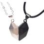 Zhia Matching Necklaces for Couples Best Friends, Magnetic Love Heart Jewelry