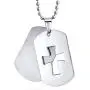 Bling Jewelry Hip Hop Biker Mens Military Army Style Dog Tag Cross Pendant Necklace for Men Black Silver Tone Matte Stainless Steel Bling Jewelry Hip Hop Biker Mens Military Army Style Dog Tag Cross Pendant Necklace for Men Black Silver Tone Matte Stainless Steel