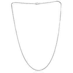 Sea of Ice Sterling Silver 2mm Sparkle Paillette Chain Necklace for Women, Size 14'' - 36'' Italy