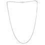 Sea of Ice Sterling Silver 2mm Sparkle Paillette Chain Necklace for Women, Size 14'' - 36'' Italy