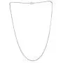 Sea of Ice Sterling Silver 2mm Sparkle Paillette Chain Necklace for Women, Size 14'' - 36'' Italy