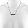 LUX ACCESSORIES Gold Tone Cut Out Witch Bitch Wiccan Bar Necklace