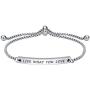 Dainty Personalized Faith Bracelet- LIVE WHAT YOU LOVE-Inspirational Mottos Engraved,Adjustable Cuff Jewelry Encouragement Gifts For Female friends