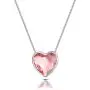 RIMAYZI Platinum Plated Love Heart Crystal Pendant Necklaces for Women Birthday Jewelry Gifts for Women Mom Wife Couples Teen Girls 16”+2.4”