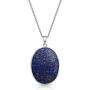 Bling Jewelry Lapis Turquoise Abalone White MOP Oval Wishing Tree Family Tree of Life Pendant Necklace for Women 925 Sterling Silver