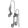 NOVICA Moonstone .925 Sterling Silver Musical Note Themed Drop Earrings, Blue Bird Songs