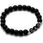 Xusamss Fashion 8MM Natural Stone Matte Agate Turquoise Elastic Bracelet DAD Bead Bracelet