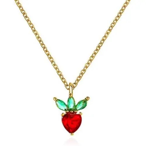 ZMJK Cute Colourful Crystal Apple Strawberry Cherry Peach Grape Lifelike Fruit Pendant Necklace for Women Girl Charm Tropical Fruit Jewelry ZMJK Cute Colourful Crystal Apple Strawberry Cherry Peach Grape Lifelike Fruit Pendant Necklace for Women Girl Charm Tropical Fruit Jewelry