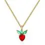 ZMJK Cute Colourful Crystal Apple Strawberry Cherry Peach Grape Lifelike Fruit Pendant Necklace for Women Girl Charm Tropical Fruit Jewelry ZMJK Cute Colourful Crystal Apple Strawberry Cherry Peach Grape Lifelike Fruit Pendant Necklace for Women Girl Charm Tropical Fruit Jewelry