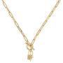 Obidos 14K Gold Plated Lock Star Dainty Toggle Necklace | Gold Necklaces for Women