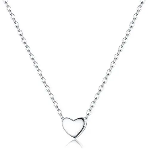 EVER FAITH Jewelry Gift 925 Sterling Silver Tiny Triangle Moon Star Dainty Heart Pendant Choker Necklace for Women, Girls EVER FAITH Jewelry Gift 925 Sterling Silver Tiny Triangle Moon Star Dainty Heart Pendant Choker Necklace for Women, Girls