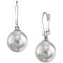 THE PEARL SOURCE 14K Gold AAA Quality Round Genuine White Akoya Cultured Pearl Classic Elegance Earrings for Women