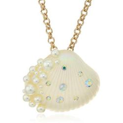 Betsey Johnson (GBG Sea Shell Pendant Necklace, Pearl